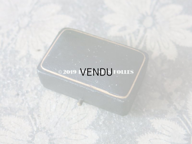 画像5: アンティーク 本革製 王冠のジュエリーボックス  ピアス用　深紫のベルベット