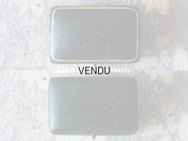 画像6: アンティーク 本革製 王冠のジュエリーボックス  ピアス用　深紫のベルベット