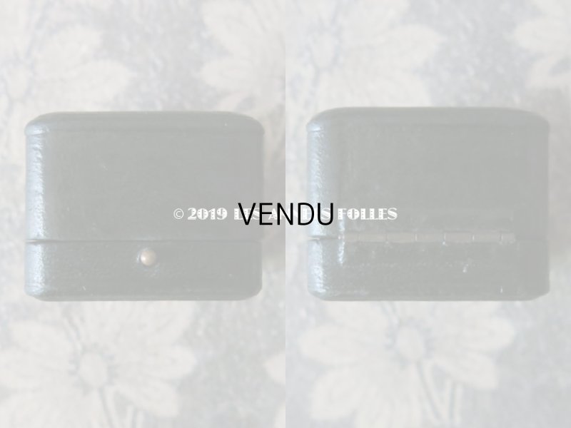 画像6: アンティーク 本革製 ジュエリーボックス  リングボックス 黒 (18)