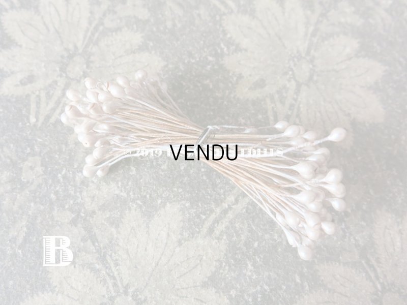 画像5: アンティーク ペップ パール加工 コサージュ用 花芯 