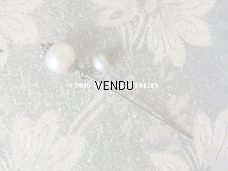 画像3: アンティーク パールのハットピン エパングル