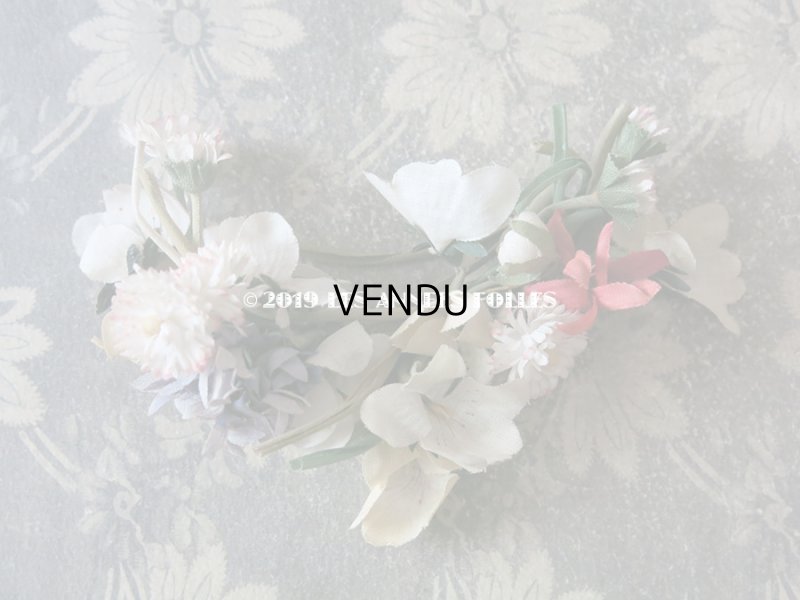 画像10: アンティーク 草花のリース ドールハット用 