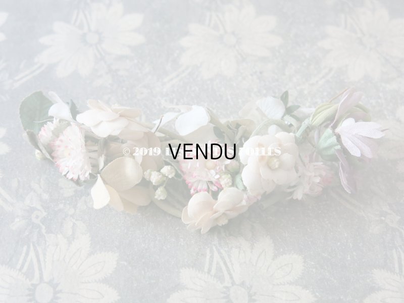 画像4: アンティーク 草花のリース ドールハット用 