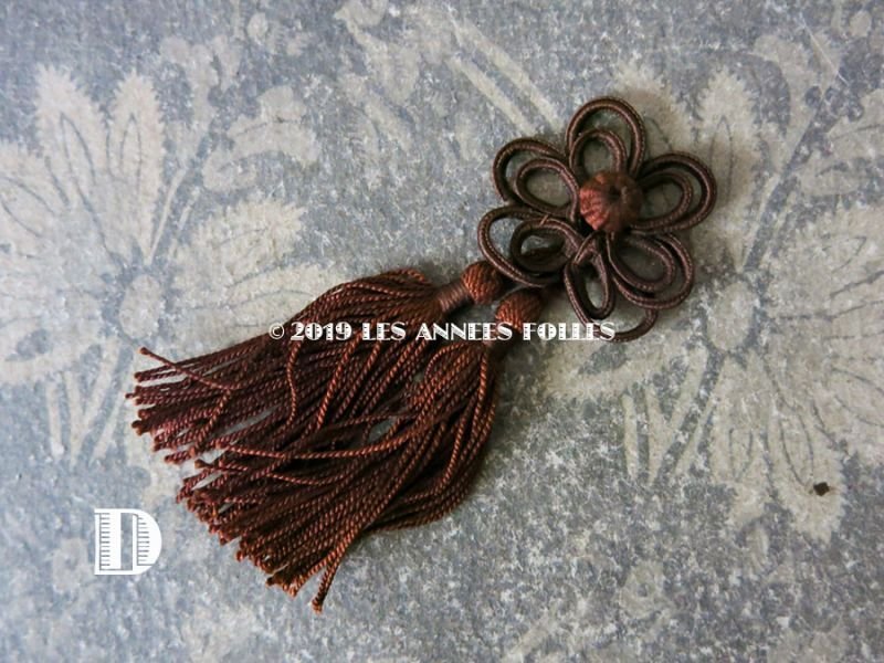 画像10: 未使用　19世紀末 アンティーク 小さなタッセル ブラウン パスマントリー 