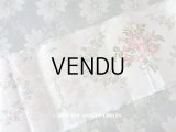 19世紀 アンティーク シルク製 ジャガード織リボン 薔薇のブーケの刺繍入り 96cm
