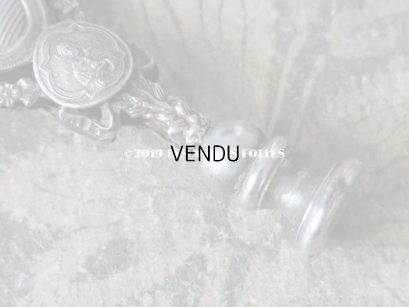 画像4: 1900年代 アンティーク シーリングスタンプ & ブックマーク・ペーパーカッターのセット リボンと花のガーランド　