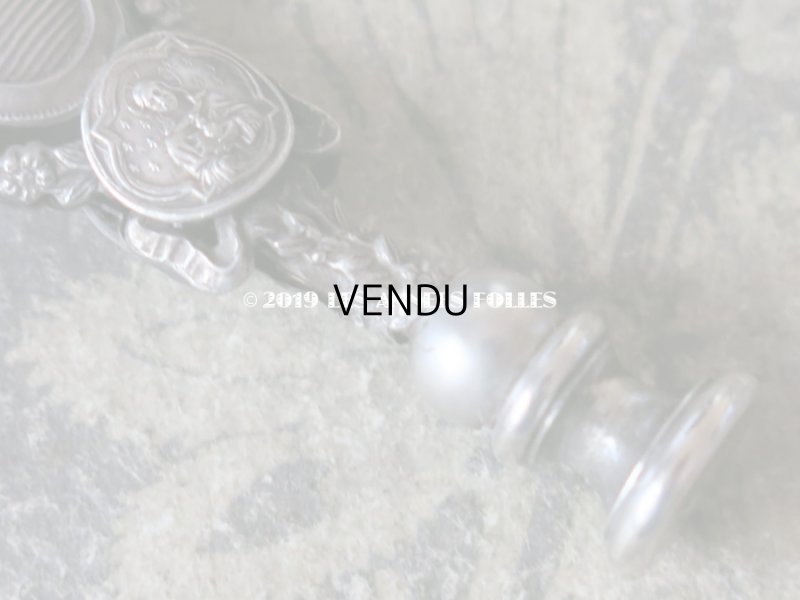 画像6: 1900年代 アンティーク シーリングスタンプ & ブックマーク・ペーパーカッターのセット リボンと花のガーランド　