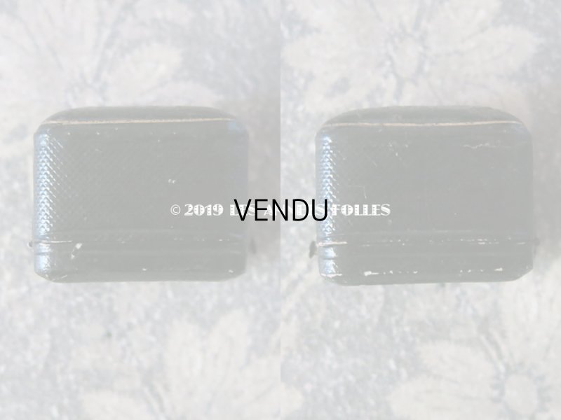 画像5: アンティーク 本革製 ジュエリーボックス イニシャル 【S.P.】 リングボックス 黒 