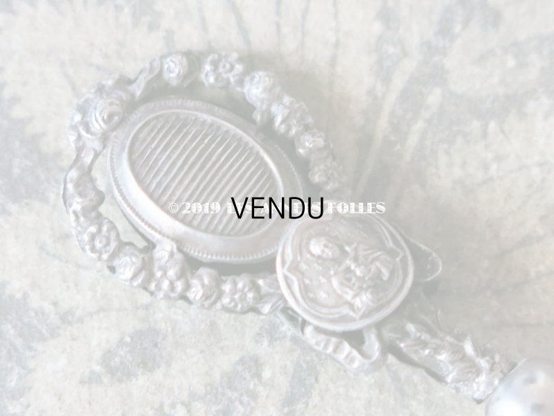 画像5: 1900年代 アンティーク シーリングスタンプ & ブックマーク・ペーパーカッターのセット リボンと花のガーランド　