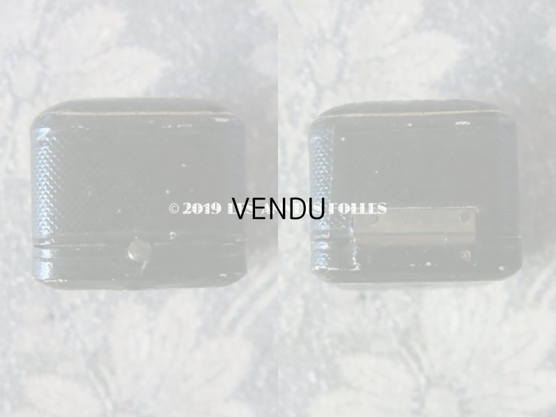 画像4: アンティーク 本革製 ジュエリーボックス イニシャル 【S.P.】 リングボックス 黒 