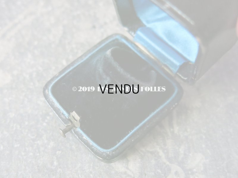 画像7: アンティーク 本革製 ジュエリーボックス イニシャル 【S.P.】 リングボックス 黒 