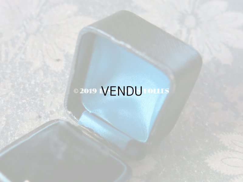 画像8: アンティーク 本革製 ジュエリーボックス イニシャル 【S.P.】 リングボックス 黒 