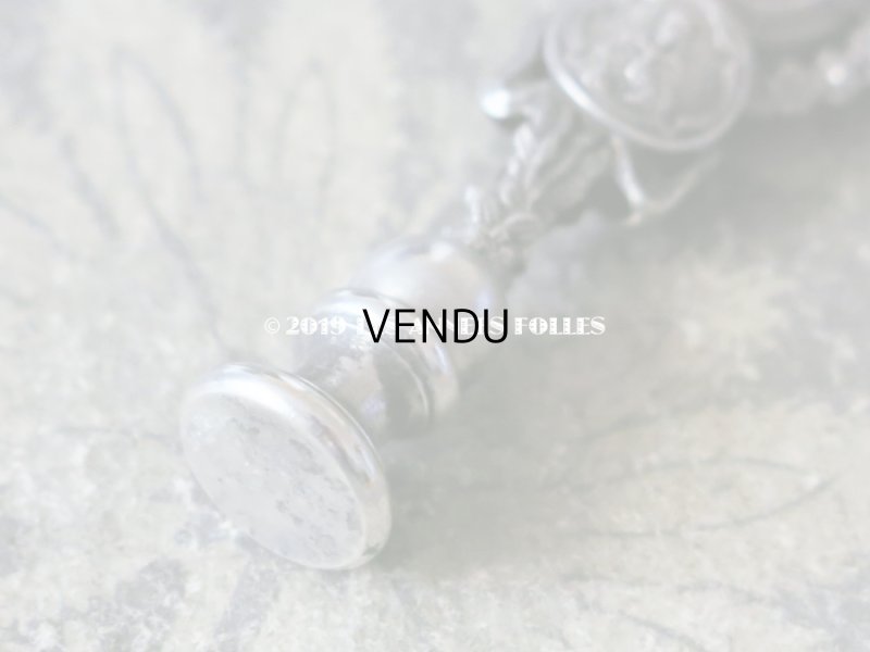 画像7: 1900年代 アンティーク シーリングスタンプ & ブックマーク・ペーパーカッターのセット リボンと花のガーランド　