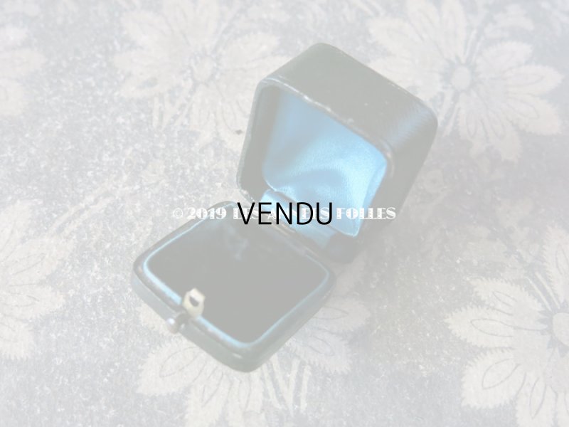 画像6: アンティーク 本革製 ジュエリーボックス イニシャル 【S.P.】 リングボックス 黒 