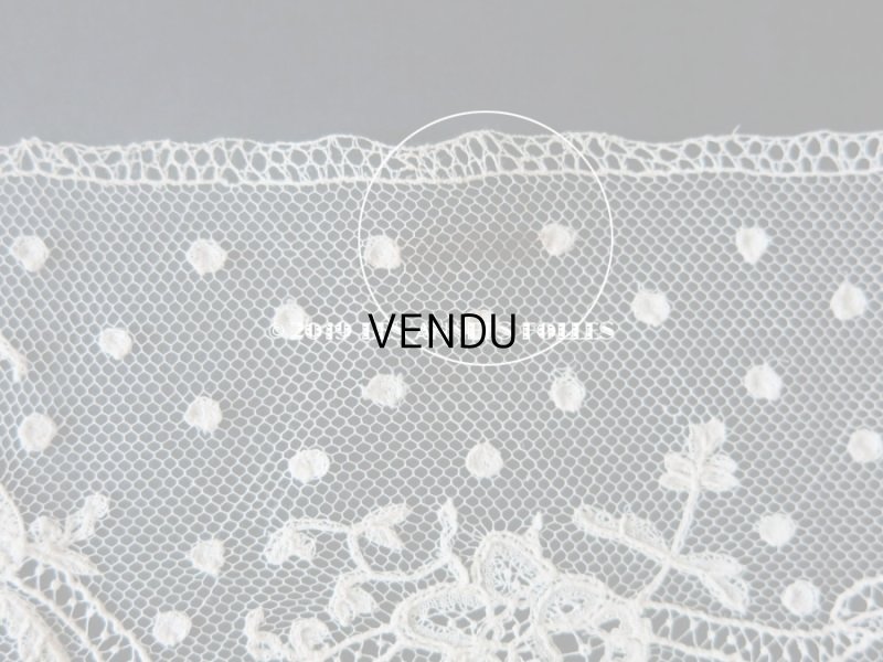 画像8: 19世紀 アンティーク  薔薇＆リボンのガーランドの幅広レース 2.3m アプリカシオン・ブリュッセル (ポワン・ド・ガーズ & ボビンレース)　
