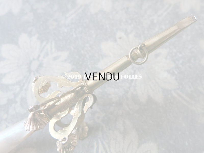 画像4: 19世紀 アンティーク ラトル ベルメイユ シルバー製 ゴールドコーティング