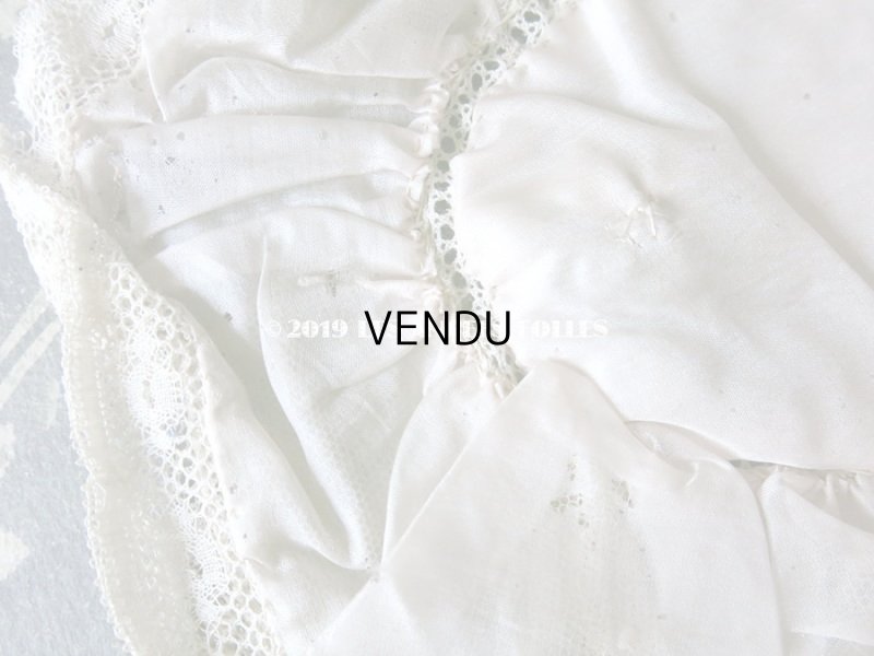 画像7: アンティーク シルク & レース布 ロココモチーフ付