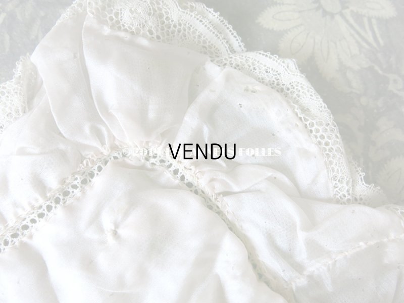 画像6: アンティーク シルク & レース布 ロココモチーフ付