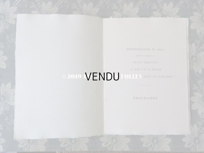 画像12: 1914年 アンティーク  イギリス国王&女王を招いた オペラ座の舞台の演目カード