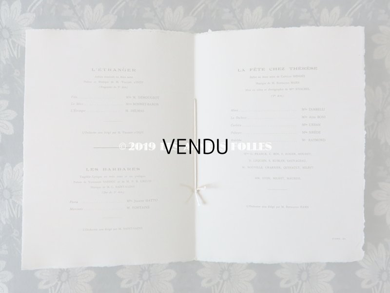 画像13: 1914年 アンティーク  イギリス国王&女王を招いた オペラ座の舞台の演目カード