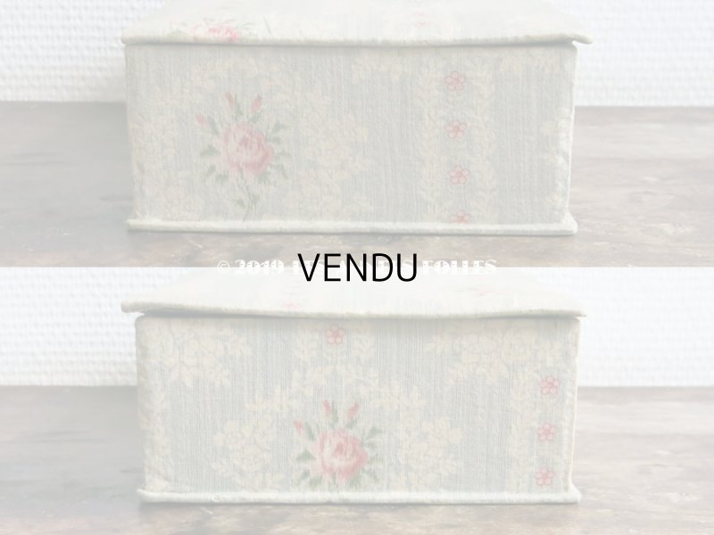 画像9: 1900年代 アンティーク 薔薇 & 草花のガーランド  カルトナージュボックス