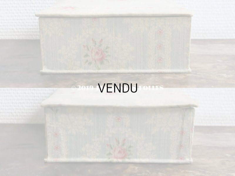 画像8: 1900年代 アンティーク 薔薇 & 草花のガーランド  カルトナージュボックス