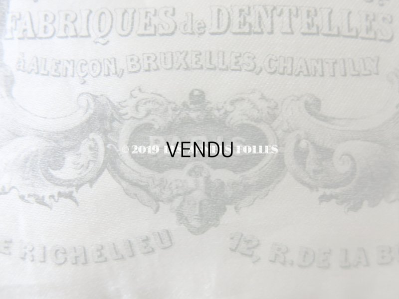 画像8: 19世紀末 アンティーク  シルク製 クッション カシミア & レース店 - VERDE-DELISLE FRERES & Cie PARIS -