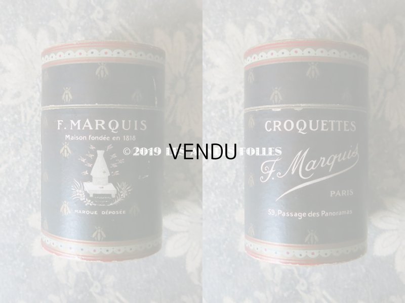 画像5: 1900年代 アンティーク 『ショコラ・フランソワ・マルキ』のお菓子箱 蜜蜂柄 20 CROQUETTES CHOCOLAT  - CHOCOLAT FRANCOIS MARQUIS PARIS -