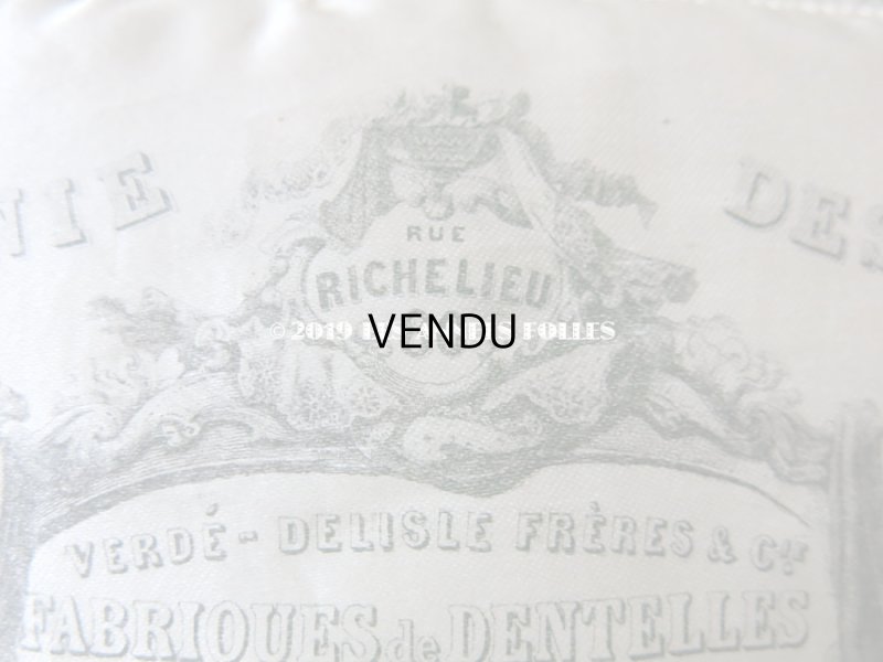 画像5: 19世紀末 アンティーク  シルク製 クッション カシミア & レース店 - VERDE-DELISLE FRERES & Cie PARIS -