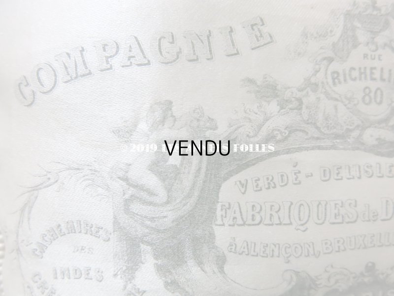 画像7: 19世紀末 アンティーク  シルク製 クッション カシミア & レース店 - VERDE-DELISLE FRERES & Cie PARIS -