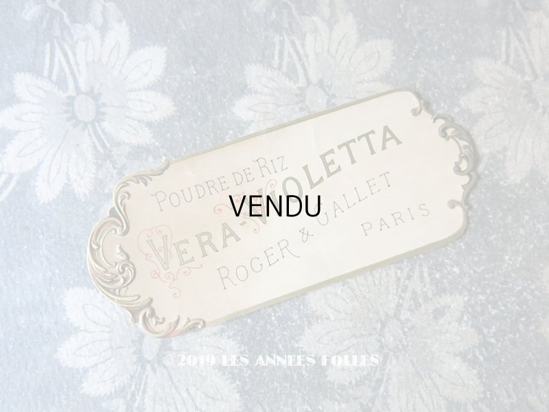 画像1: アンティーク 菫のパウダーボックスのラベル VERA VIOLETTA　- ROGER & GALLET PARIS -