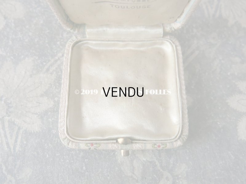 画像7: アンティーク  ジュエリーボックス シルク製ジャガード織 ジュエリーボックス