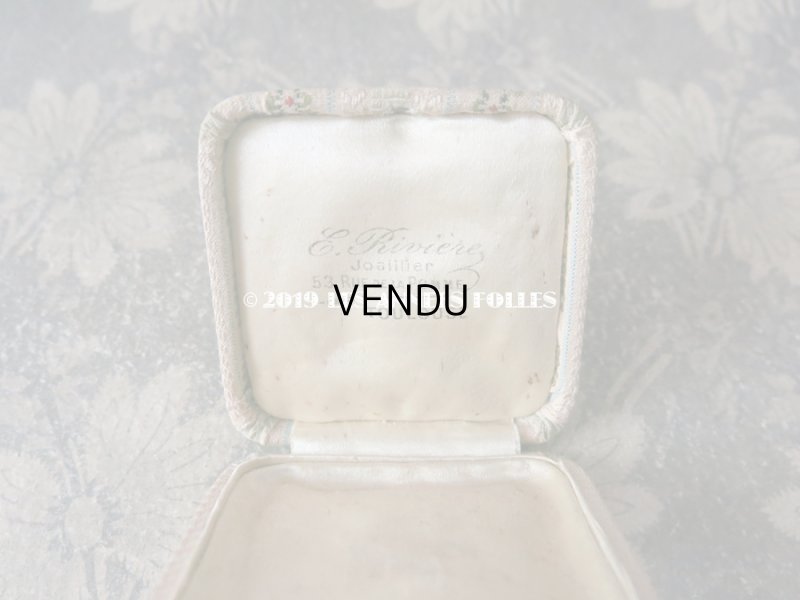 画像6: アンティーク  ジュエリーボックス シルク製ジャガード織 ジュエリーボックス