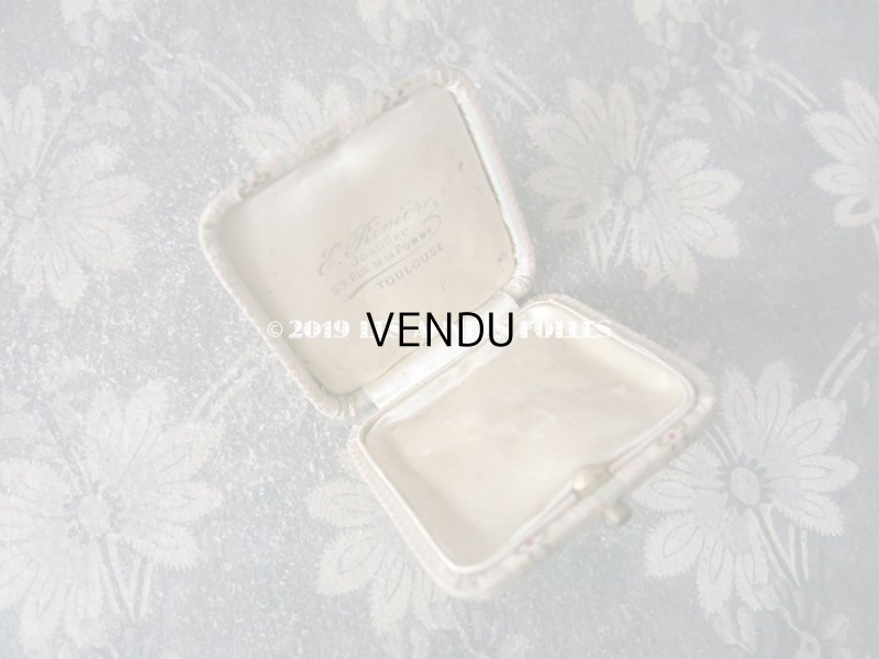 画像5: アンティーク  ジュエリーボックス シルク製ジャガード織 ジュエリーボックス