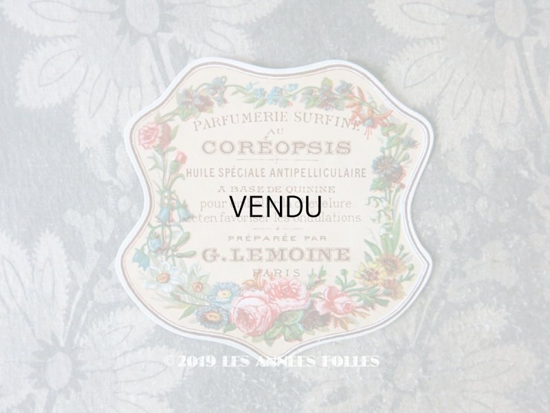 画像1: アンティーク パフュームラベル PARFUMERIE SURFINE AU COREOPSIS - G.LEMOINE PARIS -