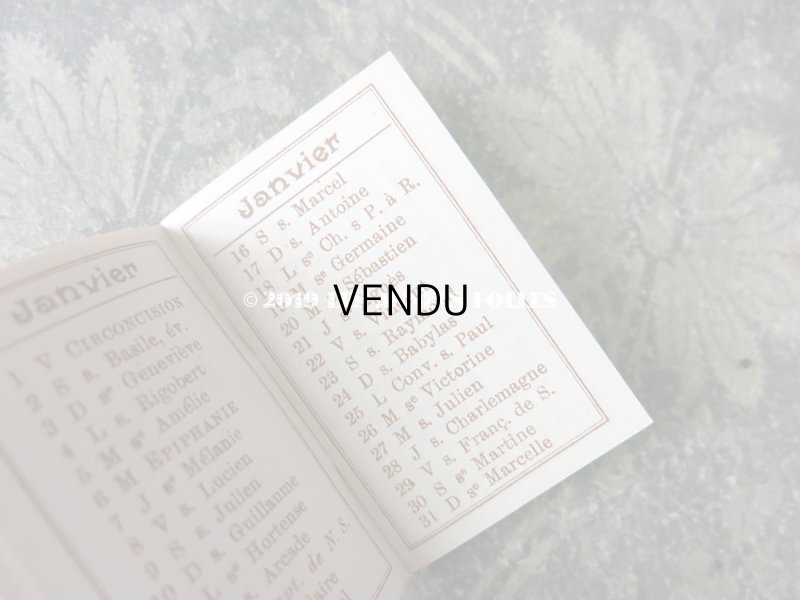 画像6: 1900年代 アンティーク コンフィズリー　オ・べべ・ローズの小さなカレンダーのカルネ  - AU BEBE ROSE -