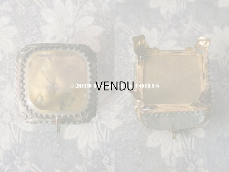 画像3: アンティーク 小さなジュエリーボックス スモーキーイエローのシルク製クッション