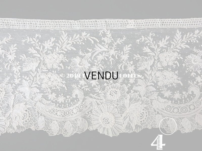 画像7: 19世紀末 アンティーク ニードルレース ポワンドガーズ  【ポワン・ド・ガーズ】 140cm 16.8cm幅