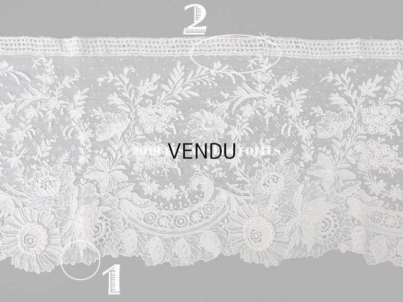 画像5: 19世紀末 アンティーク ニードルレース ポワンドガーズ  【ポワン・ド・ガーズ】 140cm 16.8cm幅