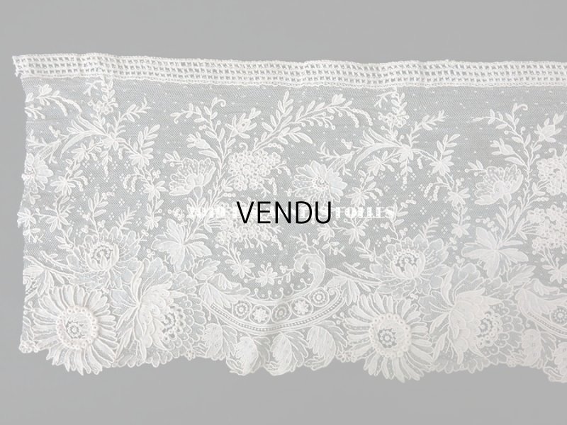 画像3: 19世紀末 アンティーク ニードルレース ポワンドガーズ  【ポワン・ド・ガーズ】 140cm 16.8cm幅