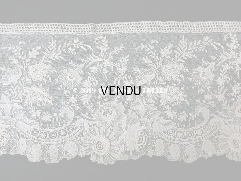 画像4: 19世紀末 アンティーク ニードルレース ポワンドガーズ  【ポワン・ド・ガーズ】 140cm 16.8cm幅
