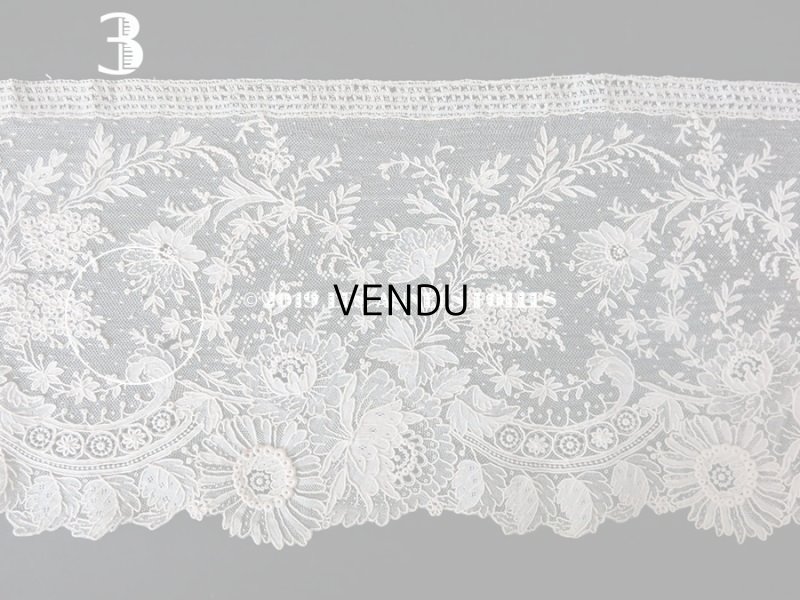 画像6: 19世紀末 アンティーク ニードルレース ポワンドガーズ  【ポワン・ド・ガーズ】 140cm 16.8cm幅
