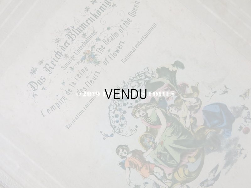 画像4: 1840〜1860年 アンティーク 希少本 子供用遊べる絵本 フラワーアレンジメント L'EMPIRE DE LA REINE DES FLEURS 