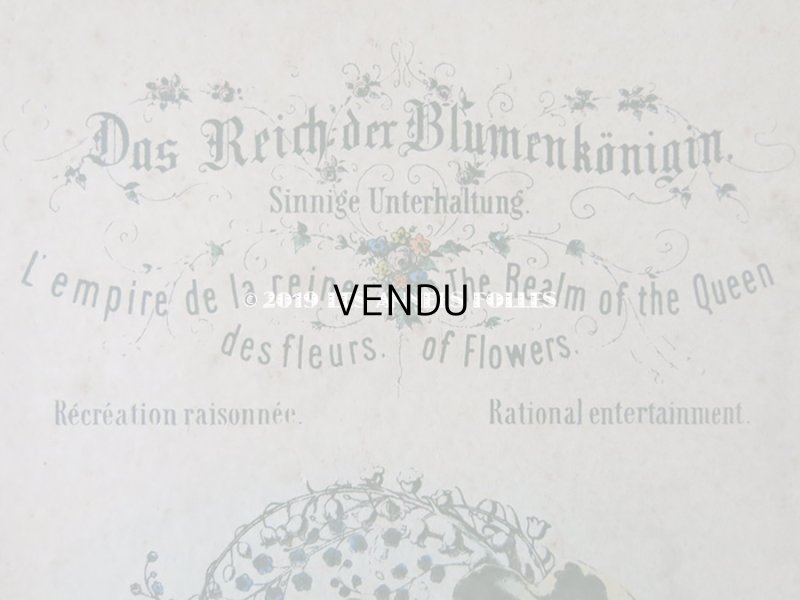 画像3: 1840〜1860年 アンティーク 希少本 子供用遊べる絵本 フラワーアレンジメント L'EMPIRE DE LA REINE DES FLEURS 