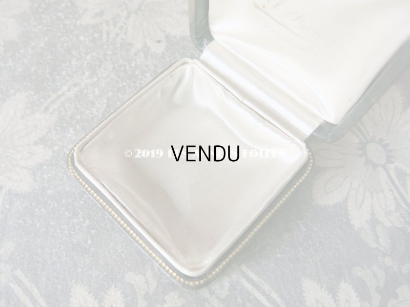 画像8: アンティーク 本革製 ジュエリーボックス 金彩入り モスグリーン