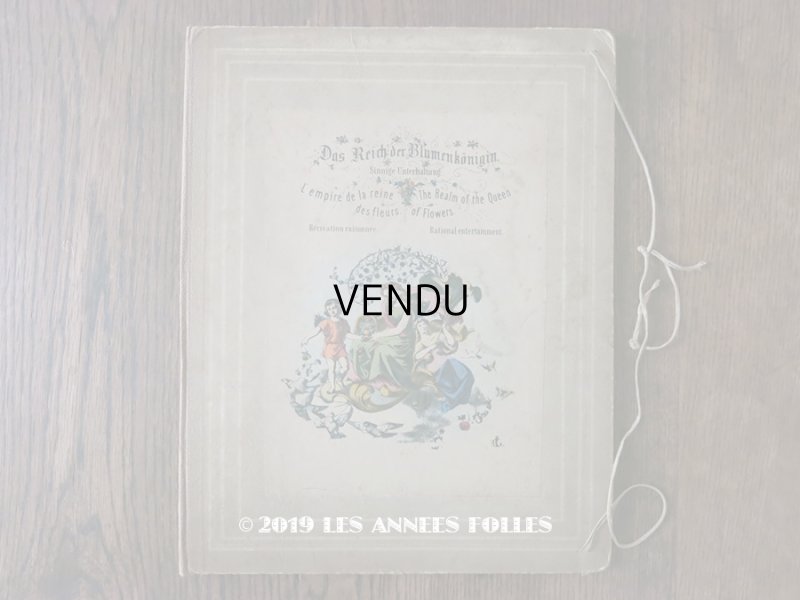 画像1: 1840〜1860年 アンティーク 希少本 子供用遊べる絵本 フラワーアレンジメント L'EMPIRE DE LA REINE DES FLEURS 