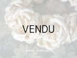 アンティーク 薔薇のヘッドリース アイボリー ティアラ