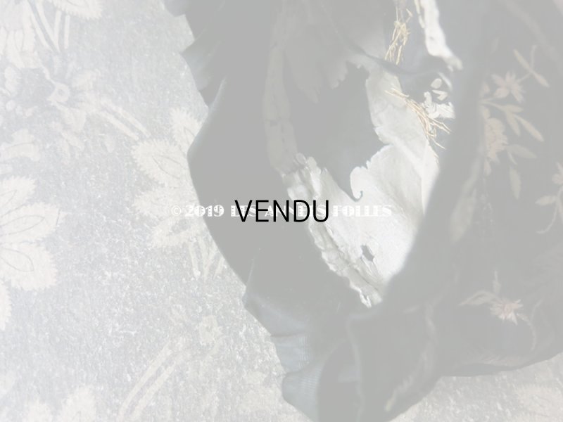 画像6: 19世紀 ナポレオン3世時代 アンティーク リボン刺繍 & 糸刺繍のオモニエール シルク製