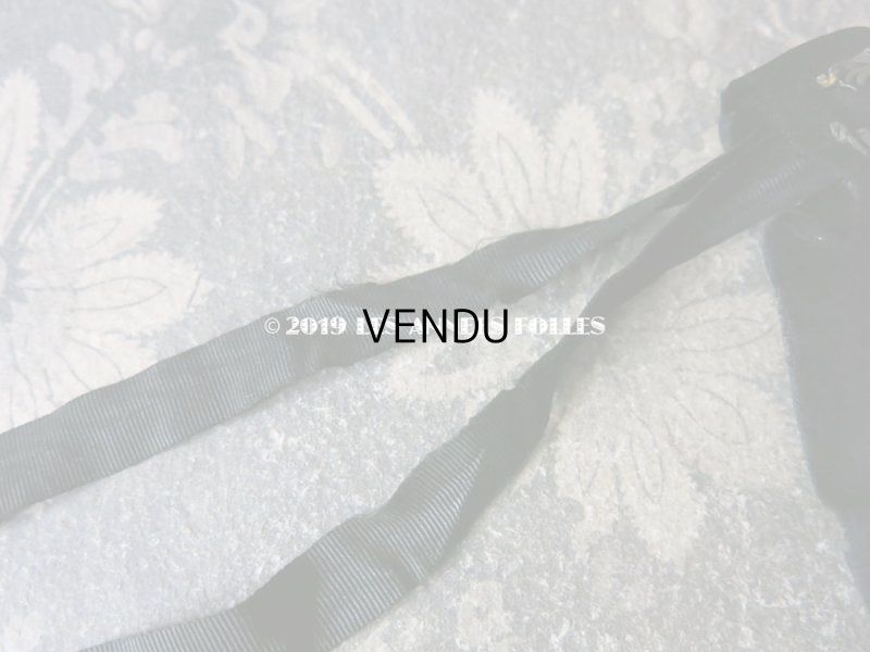 画像7: 19世紀 ナポレオン3世時代 アンティーク リボン刺繍 & 糸刺繍のオモニエール シルク製