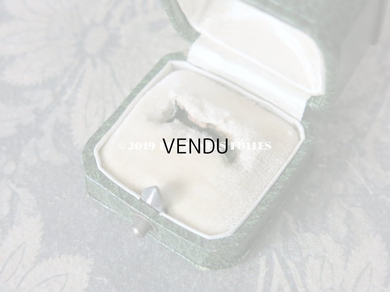 画像5: アンティーク ジュエリーボックス 金彩入り グリーン リングボックス